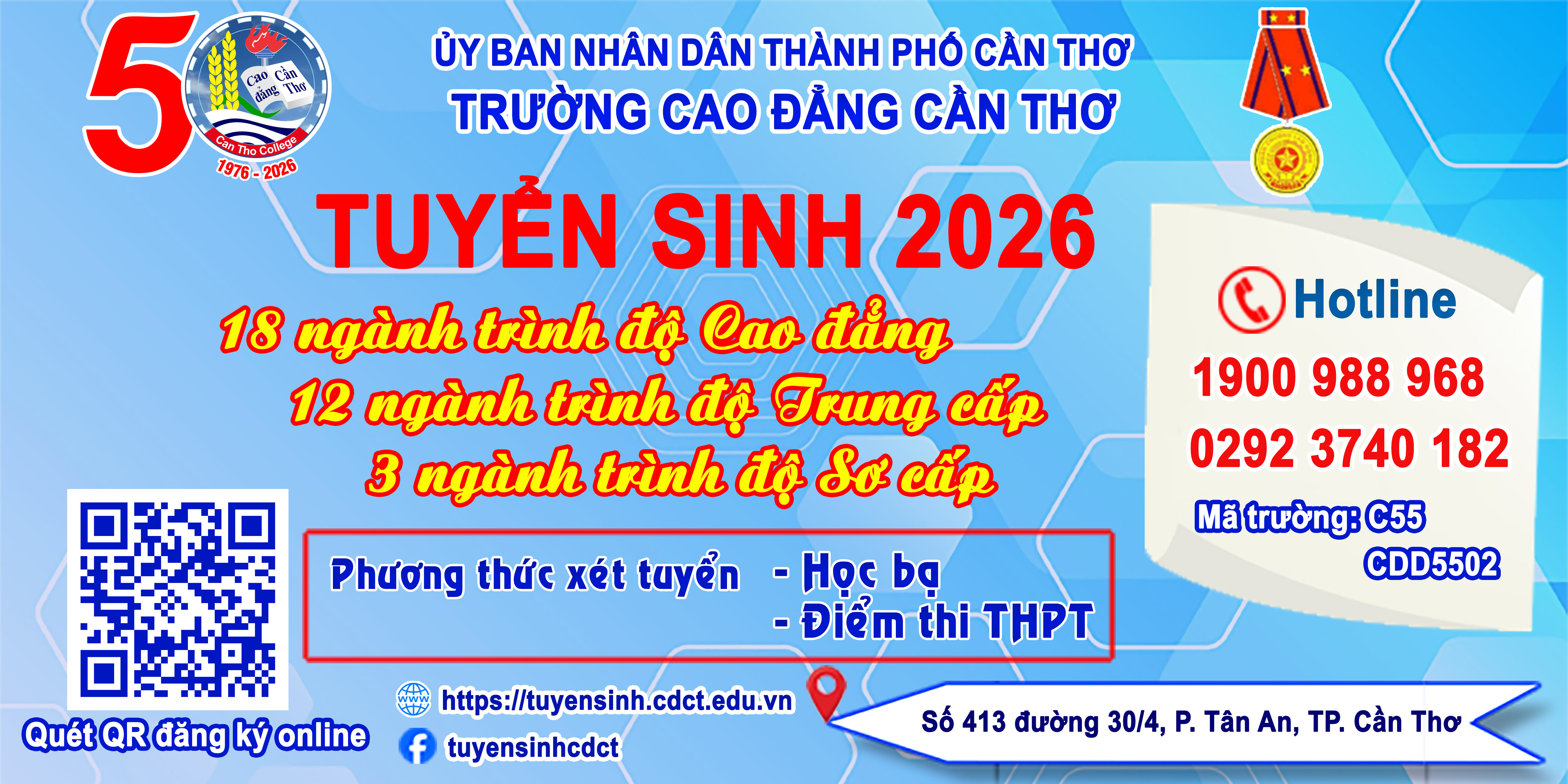 Tuyển sinh 20 ngành CĐ